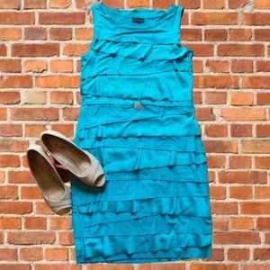 Vince Camuto St. Tropez Blue Tiered Dress, Size S